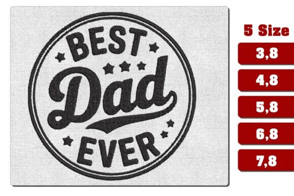 Best Dad Ever Circle Badge Embroidery Review