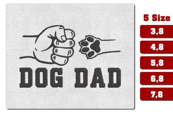 Dog Dad Fist Bump Machine Embroidery