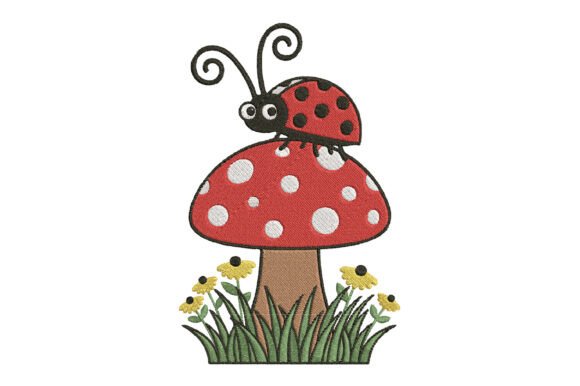 Ladybug on Mushroom Embroidery Design Review