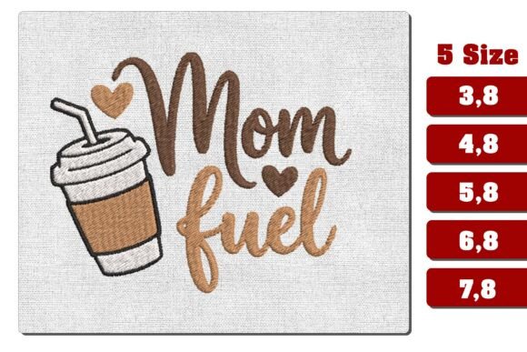 Mom Fuel Coffee Cute Embroidery Review
