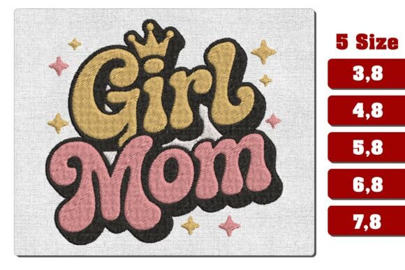 Retro Girl Mom Crown Machine Embroidery Review