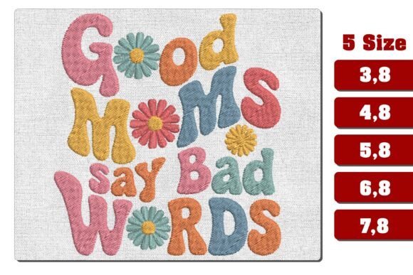 Retro Good Moms Say Bad Words Embroidery Review
