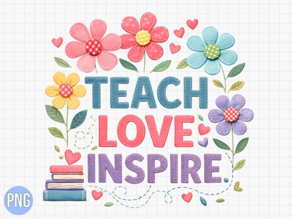 Teacher Floral Embroidery PNG Review