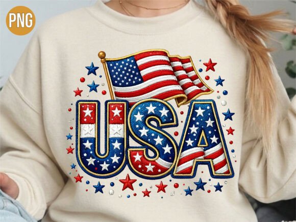 USA Flag Embroidery Texture USA PNG Review